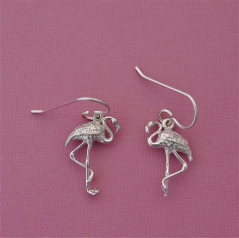 sterling silver flamingo earrings.